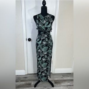 Haley & June  Stretchy Gree and Black Party Dress  Size  L